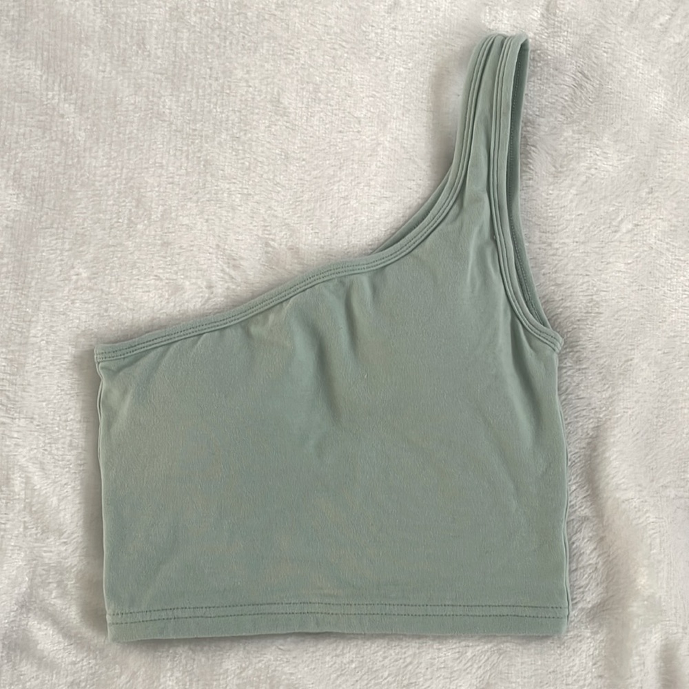 Klassy Network Green Shoulder Top (Cropped) Size XS